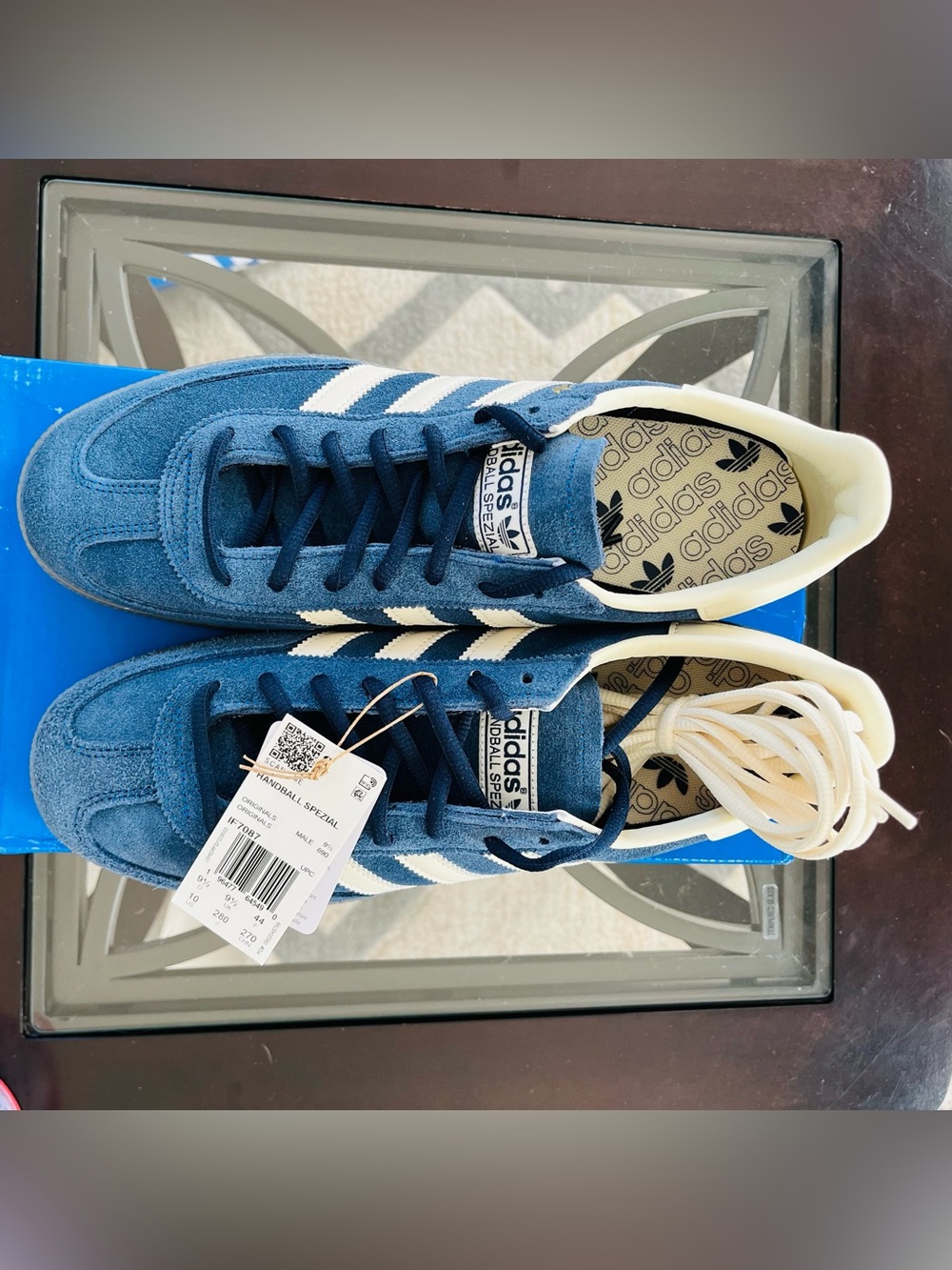 adidas Handball Spezial Men's Suede Low Top Sneakers Night Indigo IF7087 - Picture 4 of 8